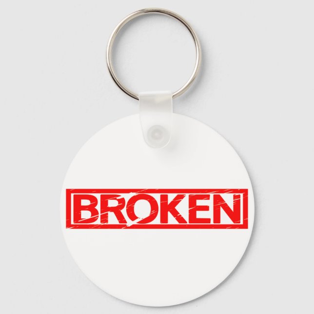 Broken Stamp Keychain (Front)