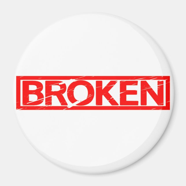 Broken Stamp Magnet (Front)