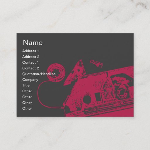 Customizable Broken Tape - Chubby Business Card Template