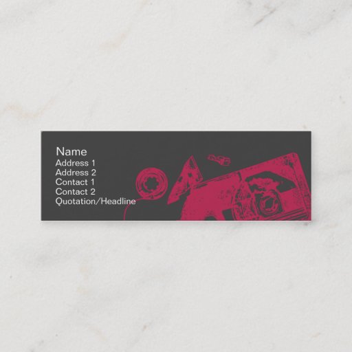 Customizable Broken Tape - Skinny Business Card Templates