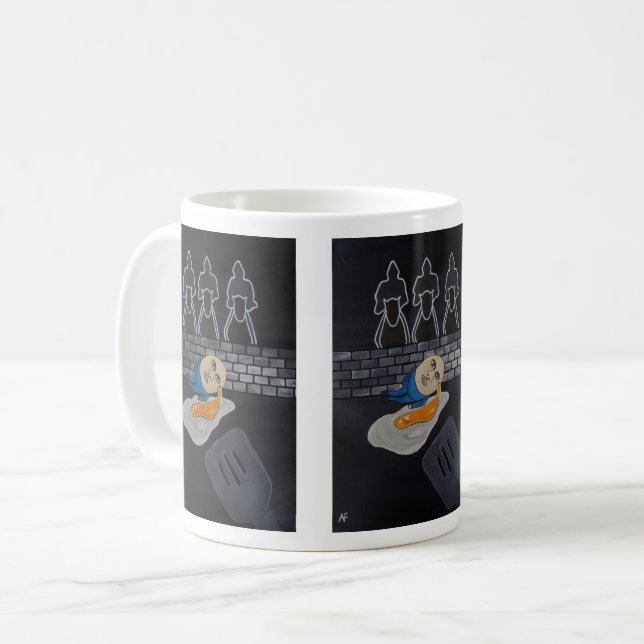 Broken Then Fried Painting by Alfred Fox Coffee Mug (Front Left)