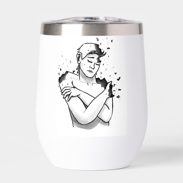 Broken Thermal Wine Tumbler (Front)
