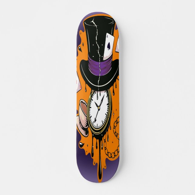 Broken Time Mad Hatter  Skateboard (Front)