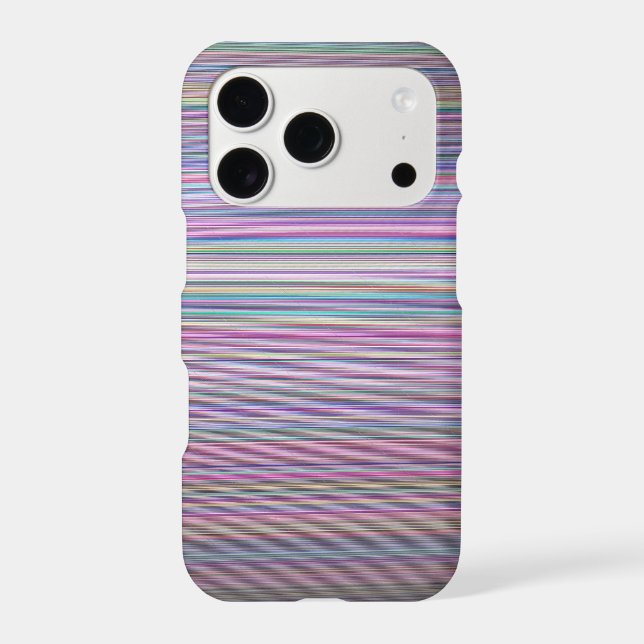 Broken TV screen Rainbow stripe Iphone Case (Back)