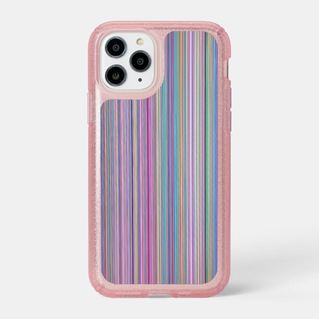 Broken TV screen Rainbow stripe Speck iPhone 11 Pro Case (Front (White Phone))