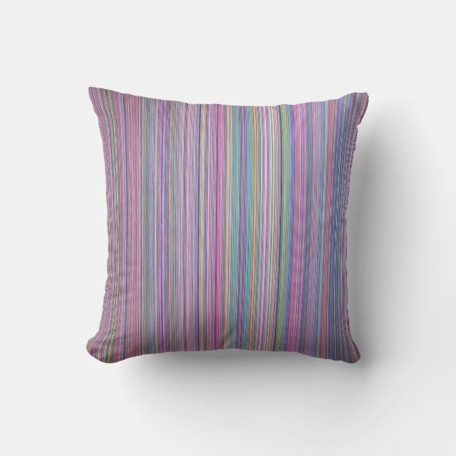 broken tv screen rainbow stripe  throw pillow (Front)