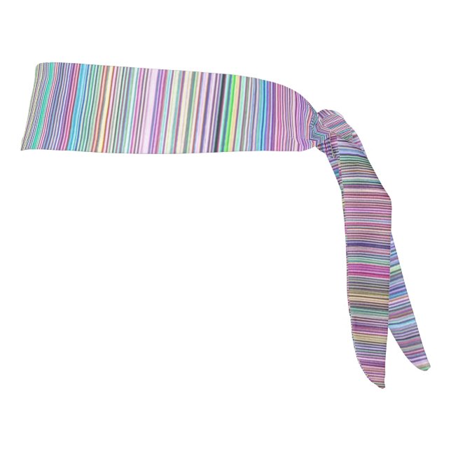 broken tv screen rainbow stripe tie headband (Rotate 90)