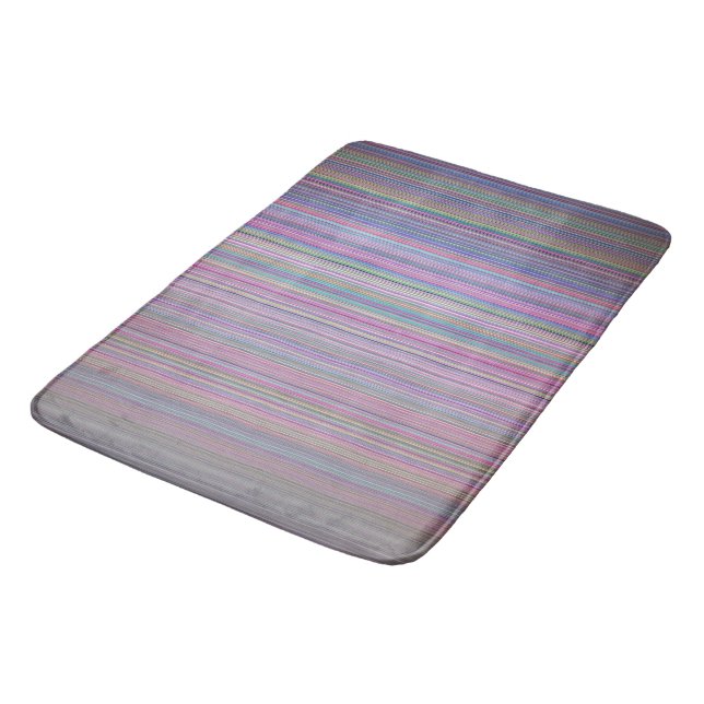 Broken TV Screen Test Pattern Bathroom Mat (Angled)