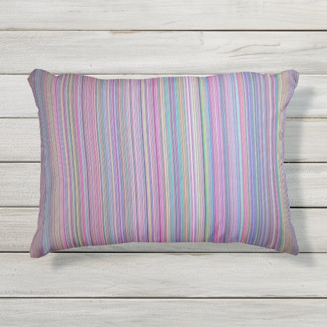 Broken TV Screen Test Pattern Reversible Outdoor Pillow (Front)