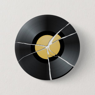 Broken Vinyl Record Button