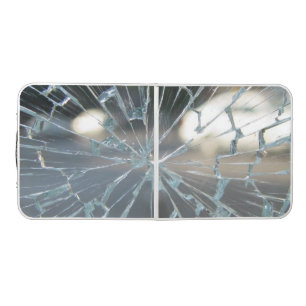 broken window beer pong table