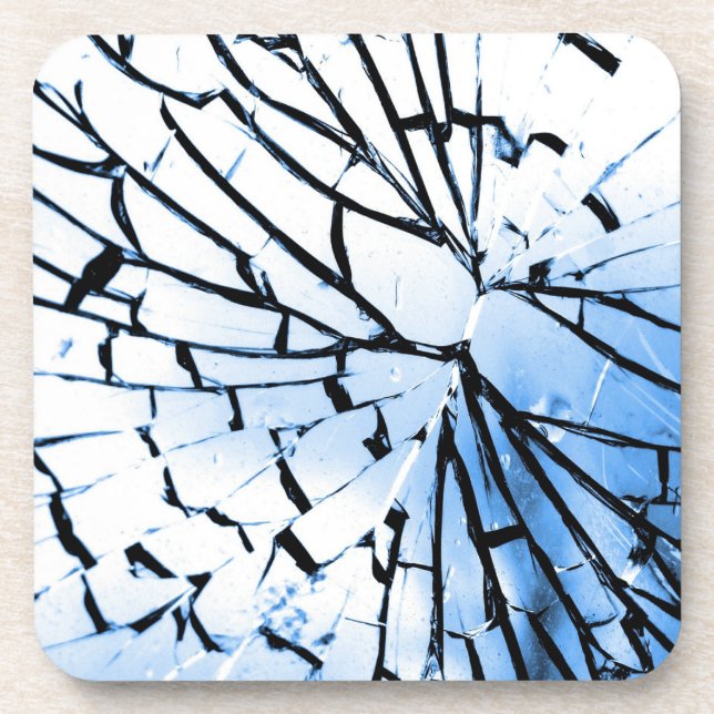 broken window beverage coaster (Front)