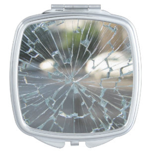 broken window compact mirror