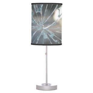 broken window table lamp