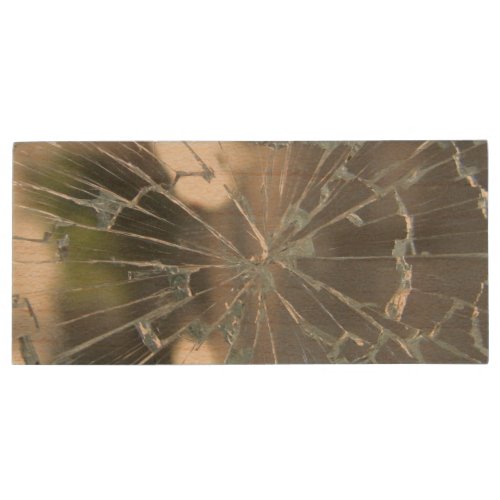 broken window wood flash drive
