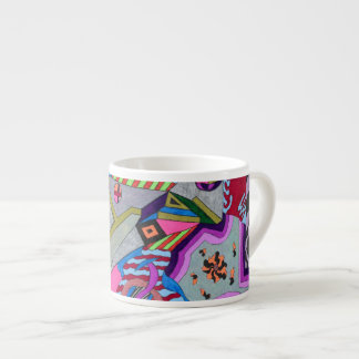 "Broken Wing" Abstract Art Espresso Cup