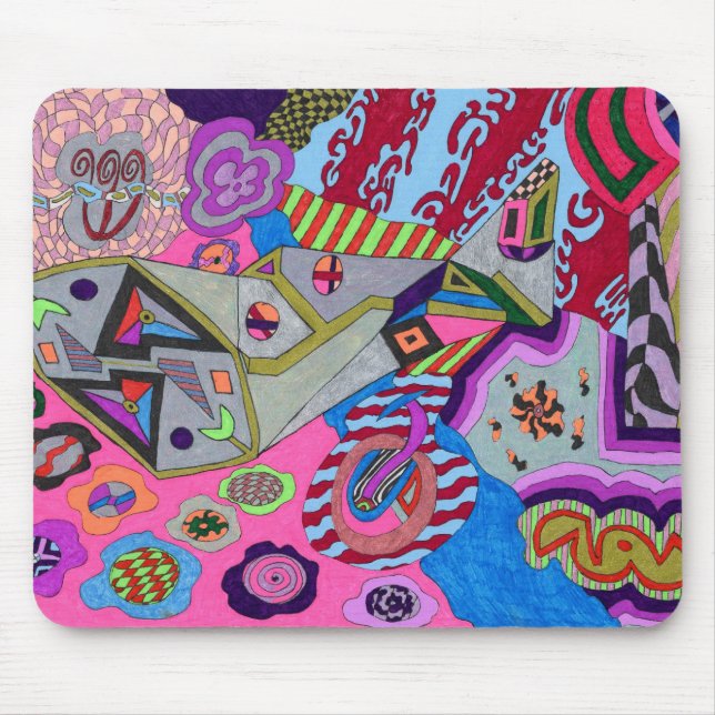 "Broken Wing" Abstract Art Mouse Pad (Front)