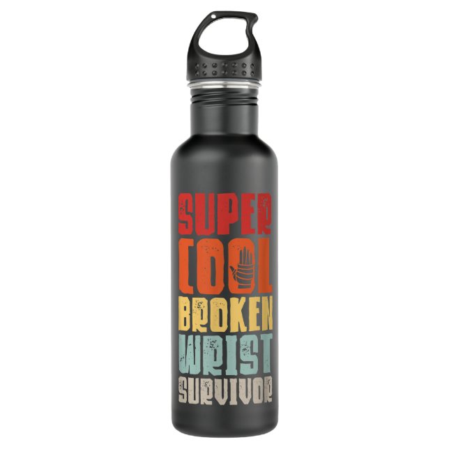 Broken Wrist Survivor Hand Injury Recovery Arm Sur Stainless Steel Water Bottle (Front)