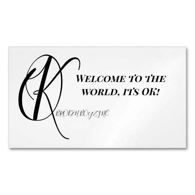 BROKENBOYZ INC. sticker Business Card Magnet (Front)