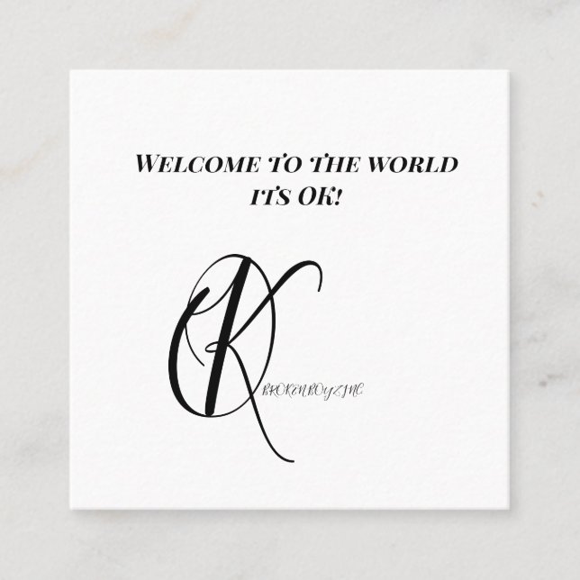 BROKENBOYZ INC. sticker Square Business Card (Front)