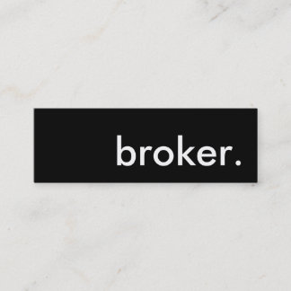 broker. mini business card