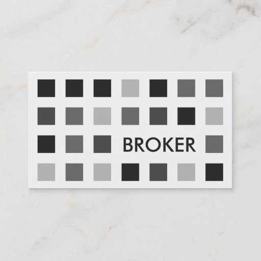 Customizable BROKER (mod squares) Business Card Templates