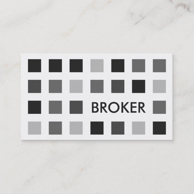 BROKER (mod squares) Business Card (Front)