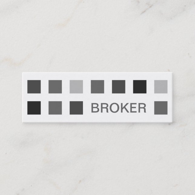 BROKER (mod squares) Mini Business Card (Front)
