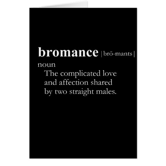 BROMANCE (definition) Cards (Front)