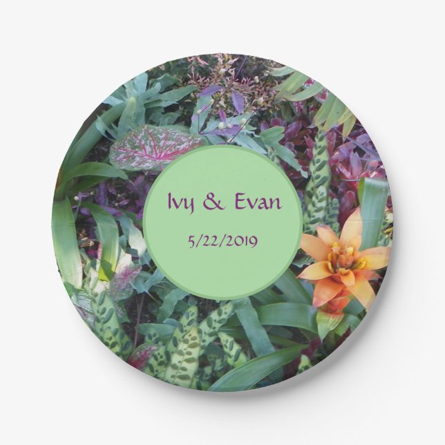 Bromeliad Garden Paper Plates (Front)