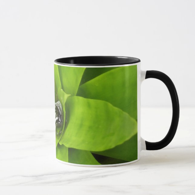 Bromeliad Green Botanical Photography Mug (Right)