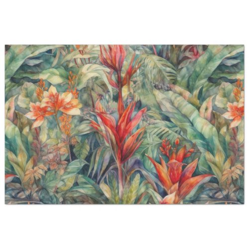 BROMELIAD IN RAIN FOREST TROPICAL DECOUPAGE TISSUE PAPER