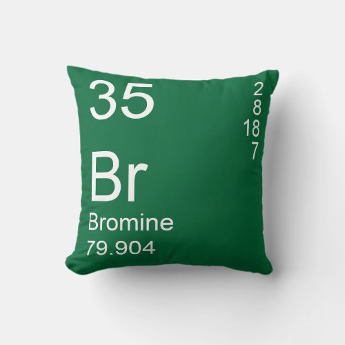 Bromine Throw Pillow
