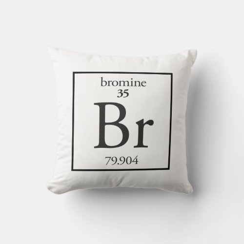 Bromine Throw Pillow