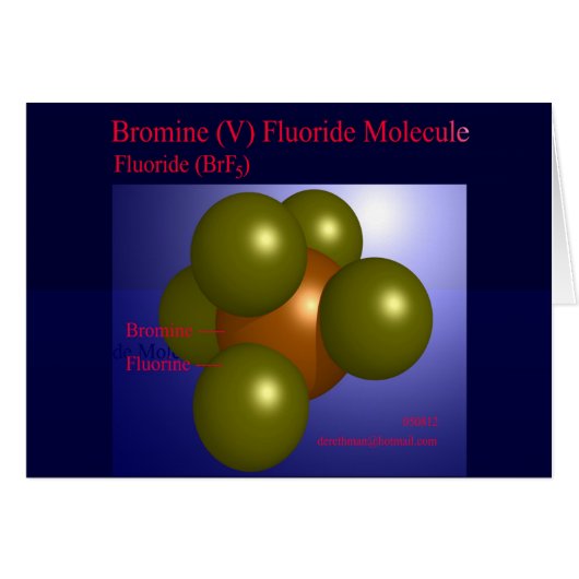 Bromine (V) Fluoride Molecule (card) (Front Horizontal)