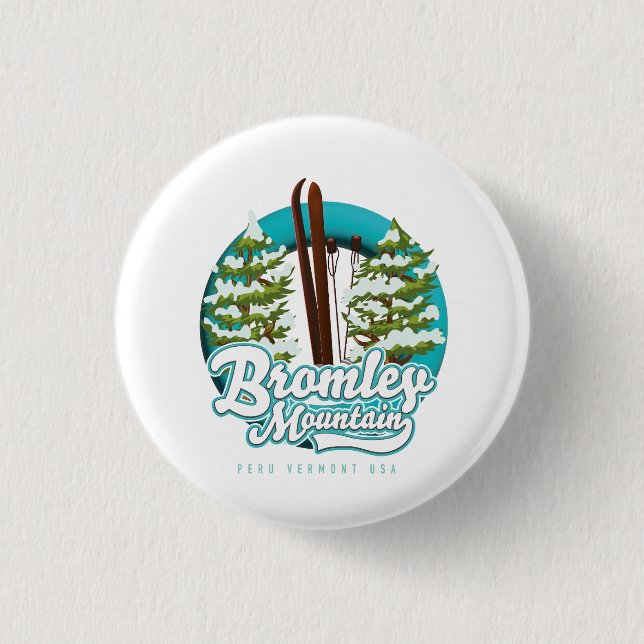 Bromley Mountain Peru Vermont US Ski logo Button (Front)