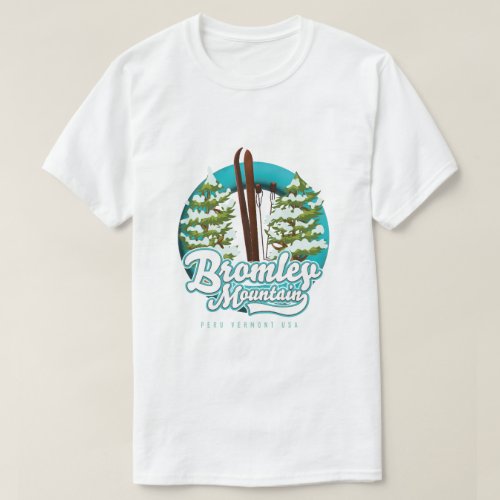 Bromley Mountain Peru Vermont US Ski logo T_Shirt