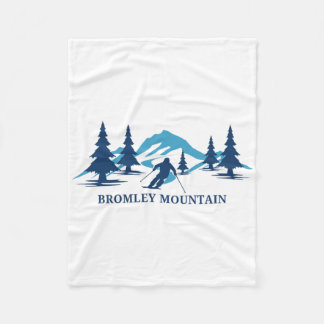 Bromley Mountain Vermont Skiing Ski Snowboarding I Fleece Blanket