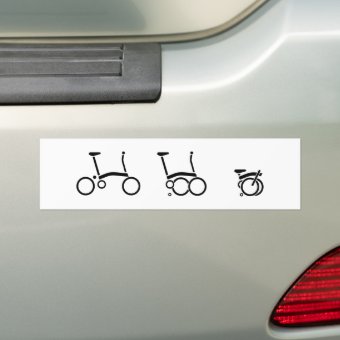 Brompton Folding Bike Bicycle Bumper Sticker | Zazzle