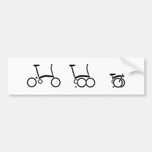 Brompton Folding Bike Bicycle Bumper Sticker