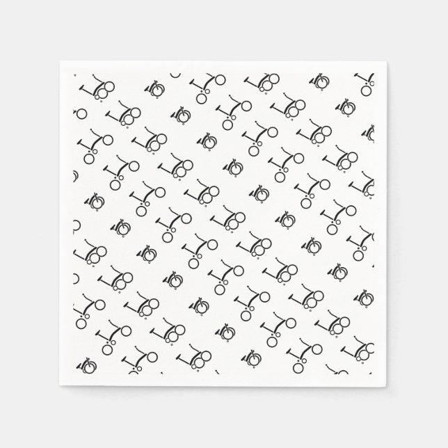 Brompton Folding Bike Bicycle Paper Napkins (Front)