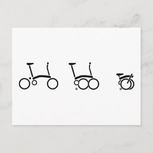 Brompton Folding Bike Bicycle Postcard