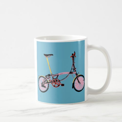 Brompton Side View BluePink Coffee Mug