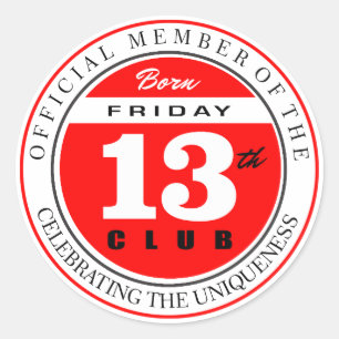 Bron Friday 13th Club Classic Round Sticker
