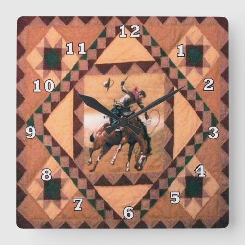 Bron Rider Western Cowboy Wall Clock