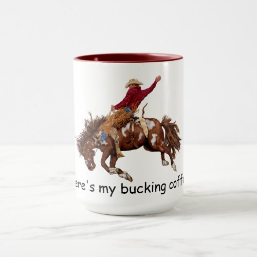 Bronc busting cowboy mug