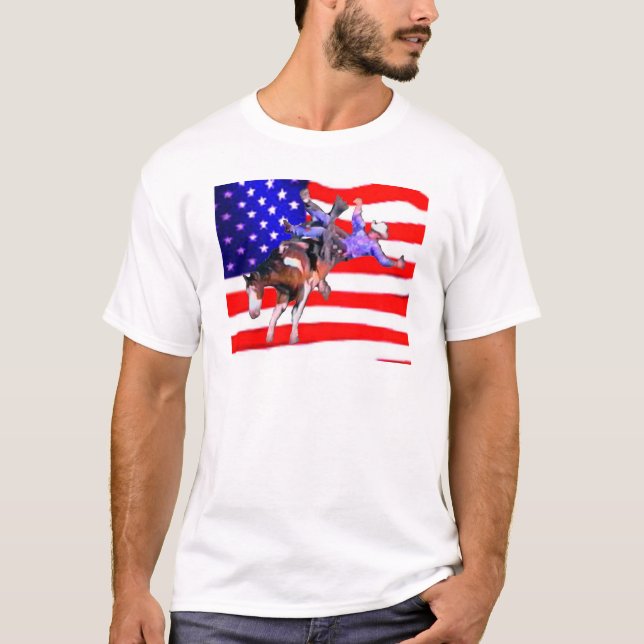 Bronc/Flag T-Shirt (Front)