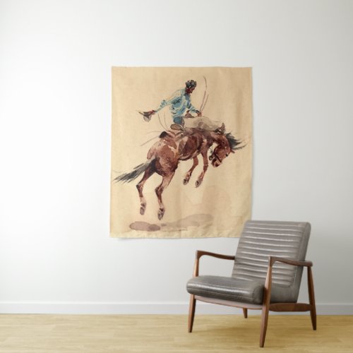 Bronc Rider 2 by Edward Borein Tapestry