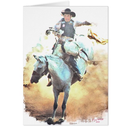 bronc rider artist card (Front)