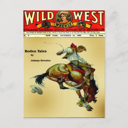 "bronc Rider"  Cowboy Western Rodeo Postcard